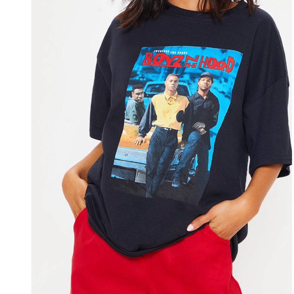 Boy n the Hood Print- Oversized T-Shirt Size L